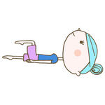 もも上げ運動　左　Movement up the left thigh.